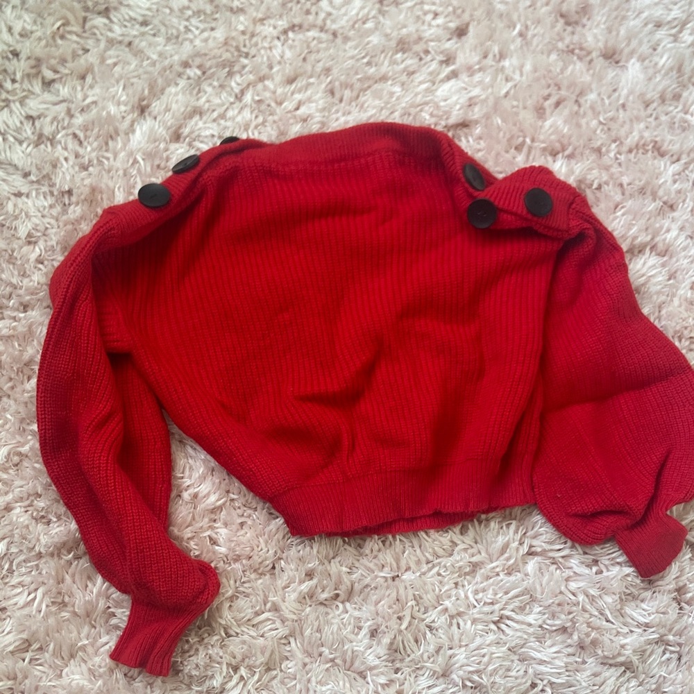 Fashion Nova Red Off-the-Shoulder Sweater